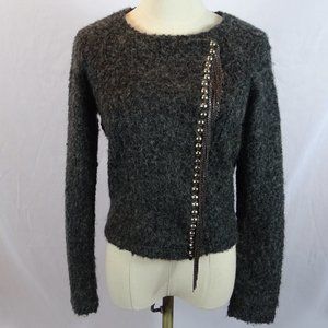 Grey Jacket with Metal Fringe